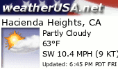 Click for Forecast for Hacienda Heights, California from weatherUSA.net